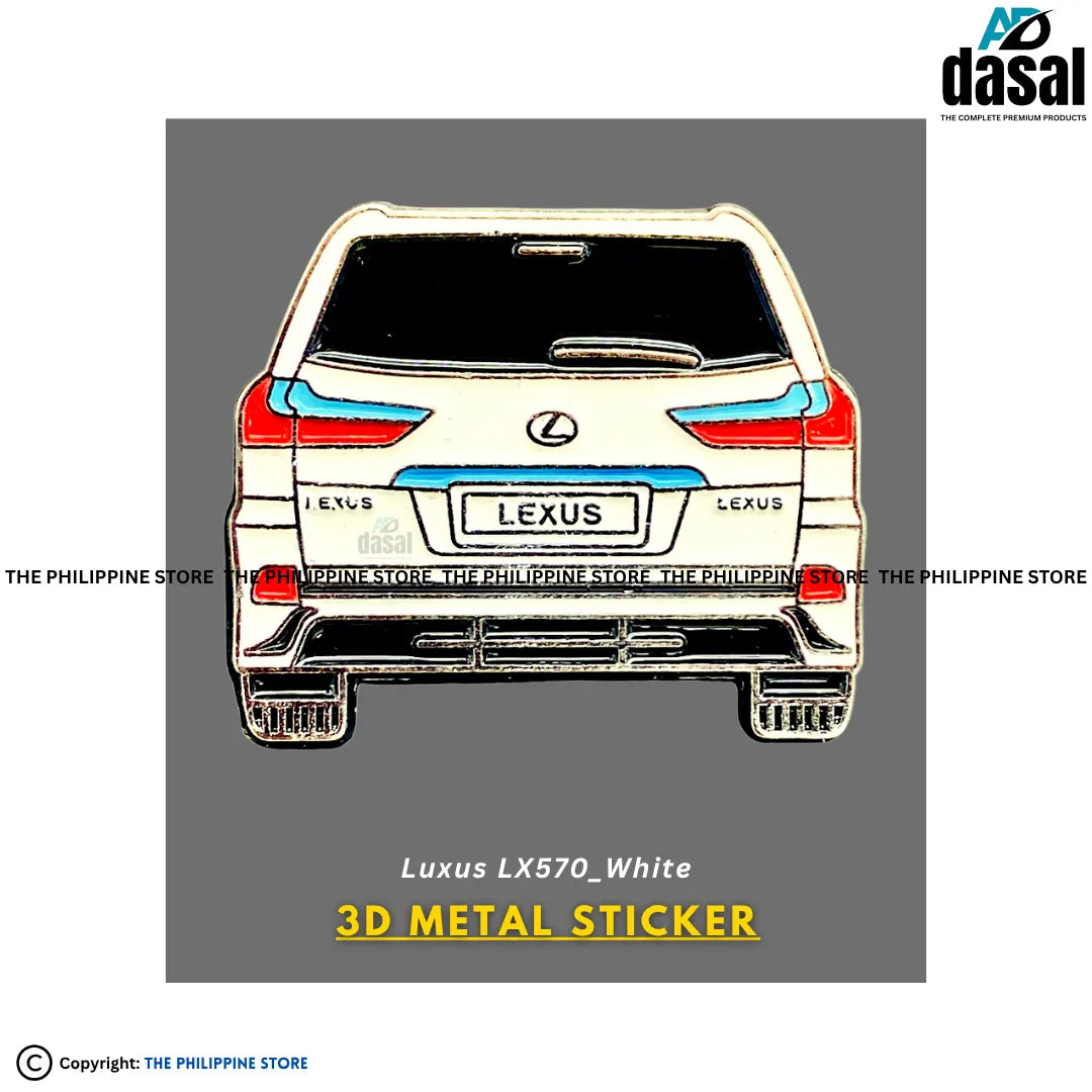 3D Metal Sticker- Luxus Lx570_White