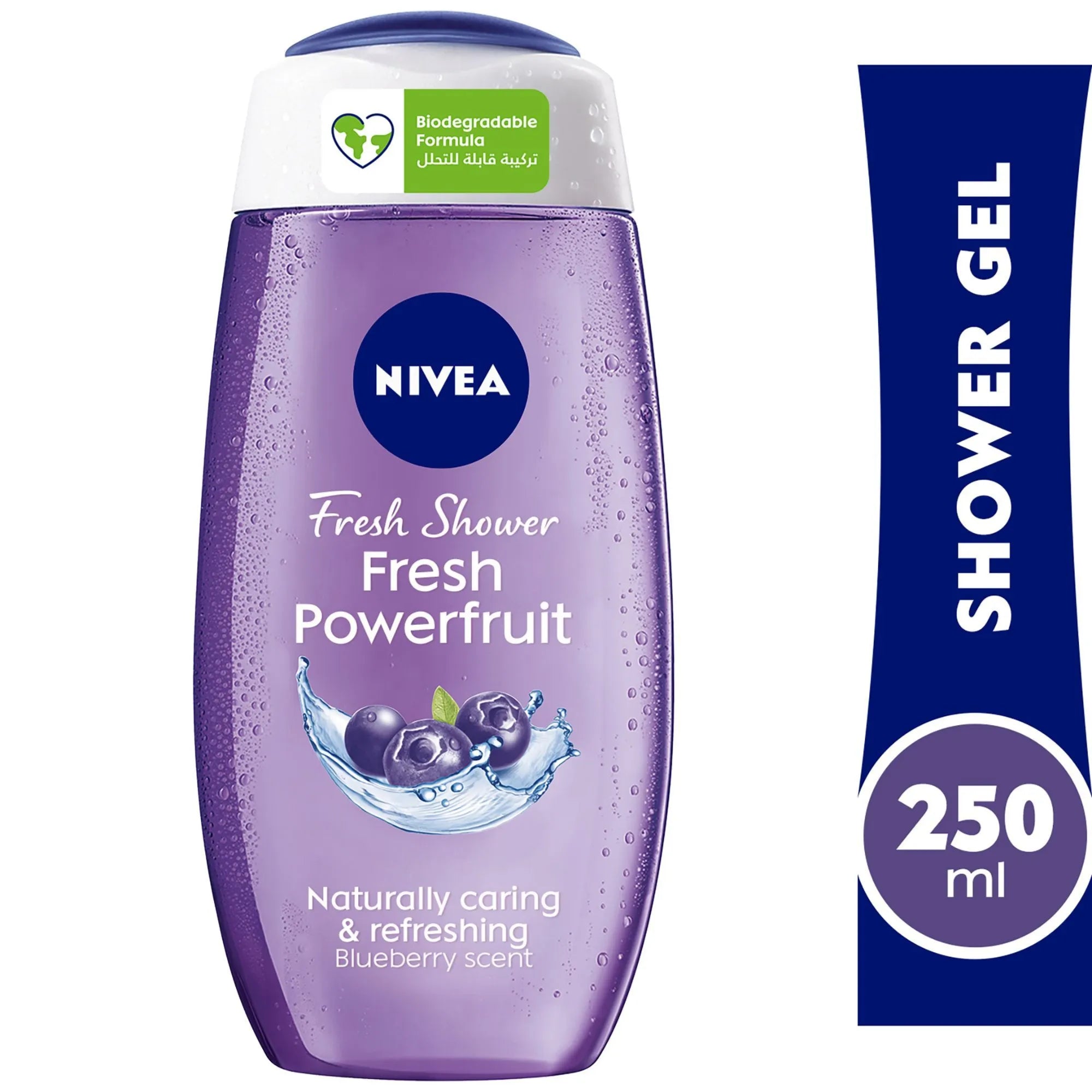 Nivea Fresh Powerfruit Shower Gel Antioxidants Blueberry Scent, 250ml