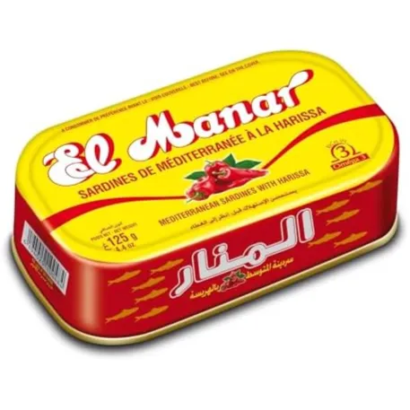 El Manar Mediterranean Sardines with Harissa 125g