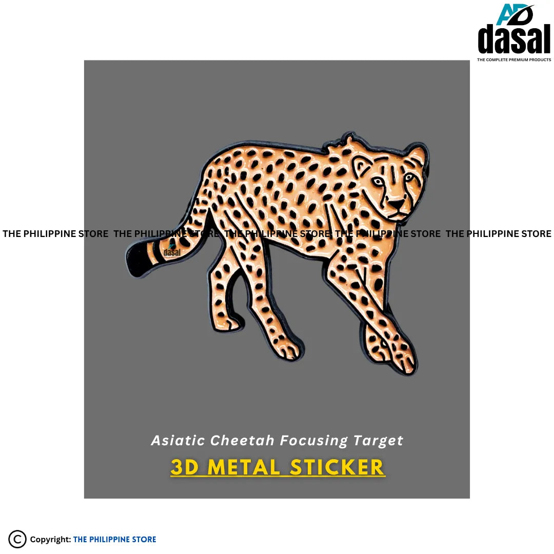 3D Metal Sticker- Asiatic Cheetah Focusing Target
