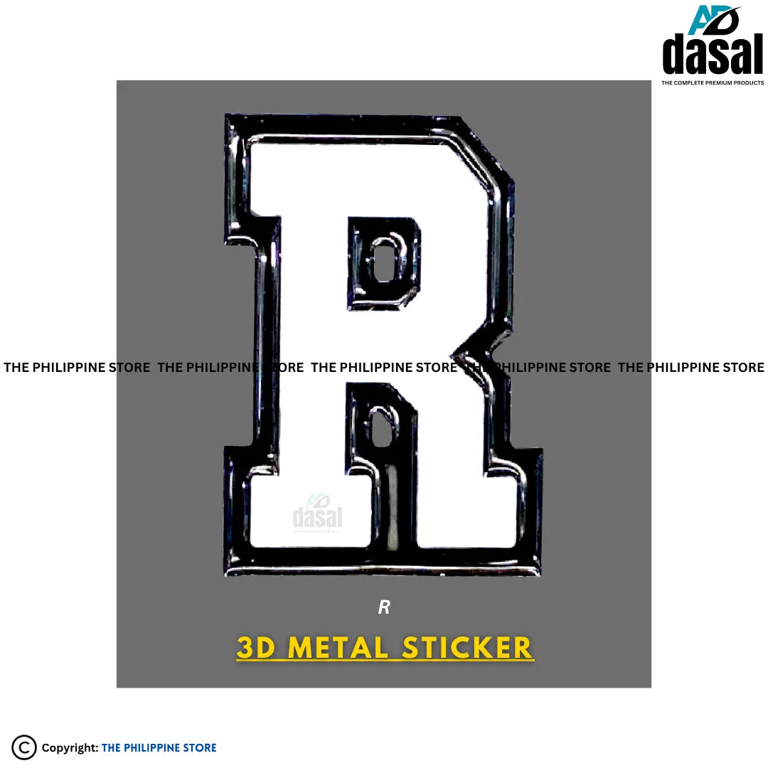 3D Metal Sticker- R