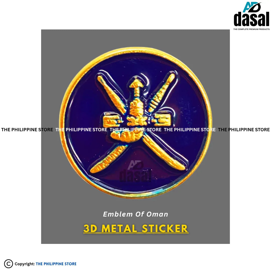 3D Metal Sticker- Emblem Of Oman