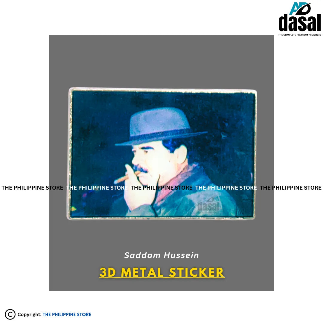 3D Metal Sticker- Saddam Hussein