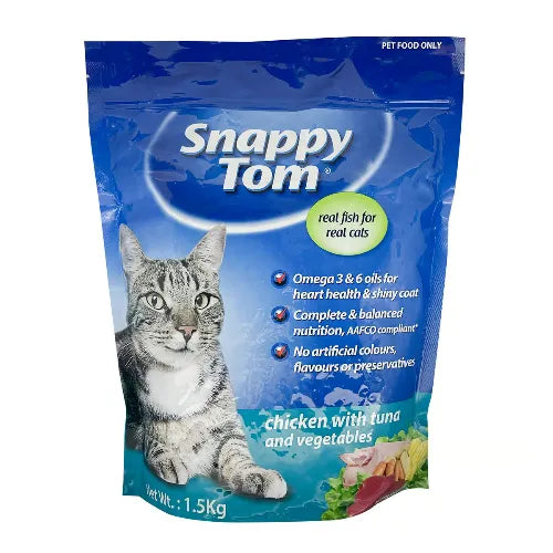 Snappy Tom Tuna With Chicken And Vegetables Cat Food 1.5 Kg