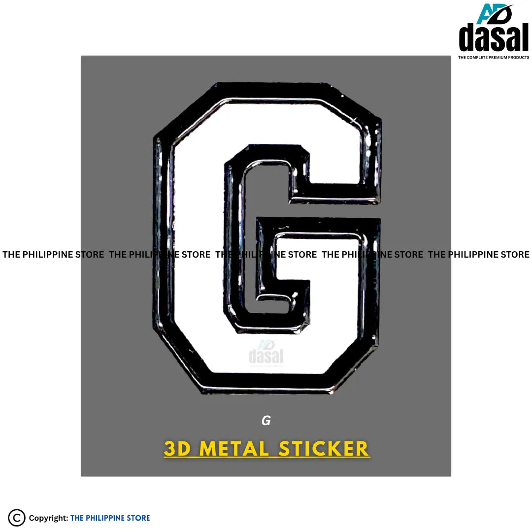 3D Metal Sticker- G