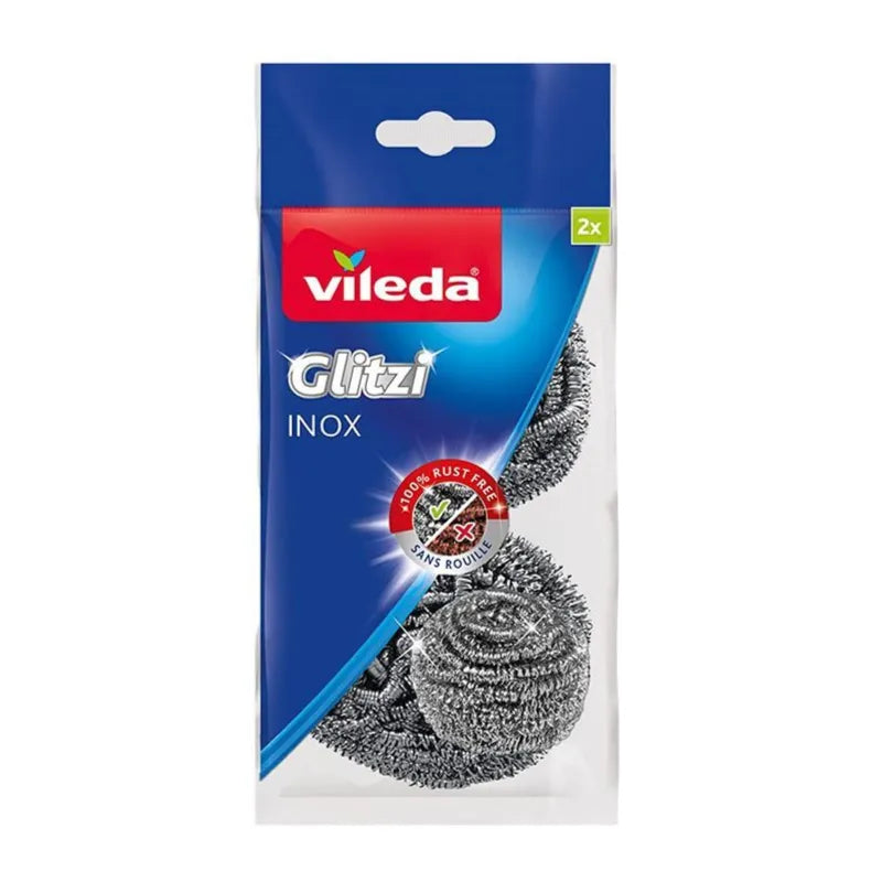 Vileda Inox Spiral Scourer, 2 Pieces