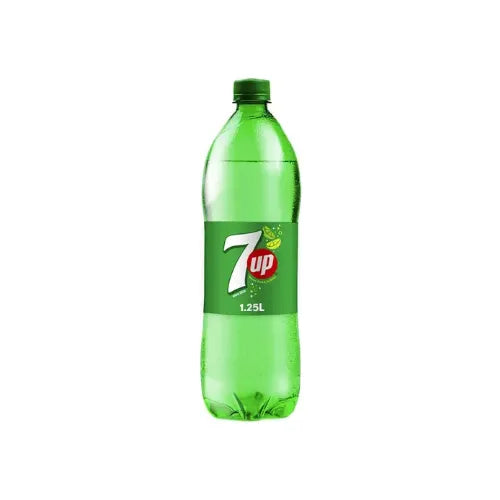 7Up Carbonated Soft Drink Plastic Bottle, 1.25L