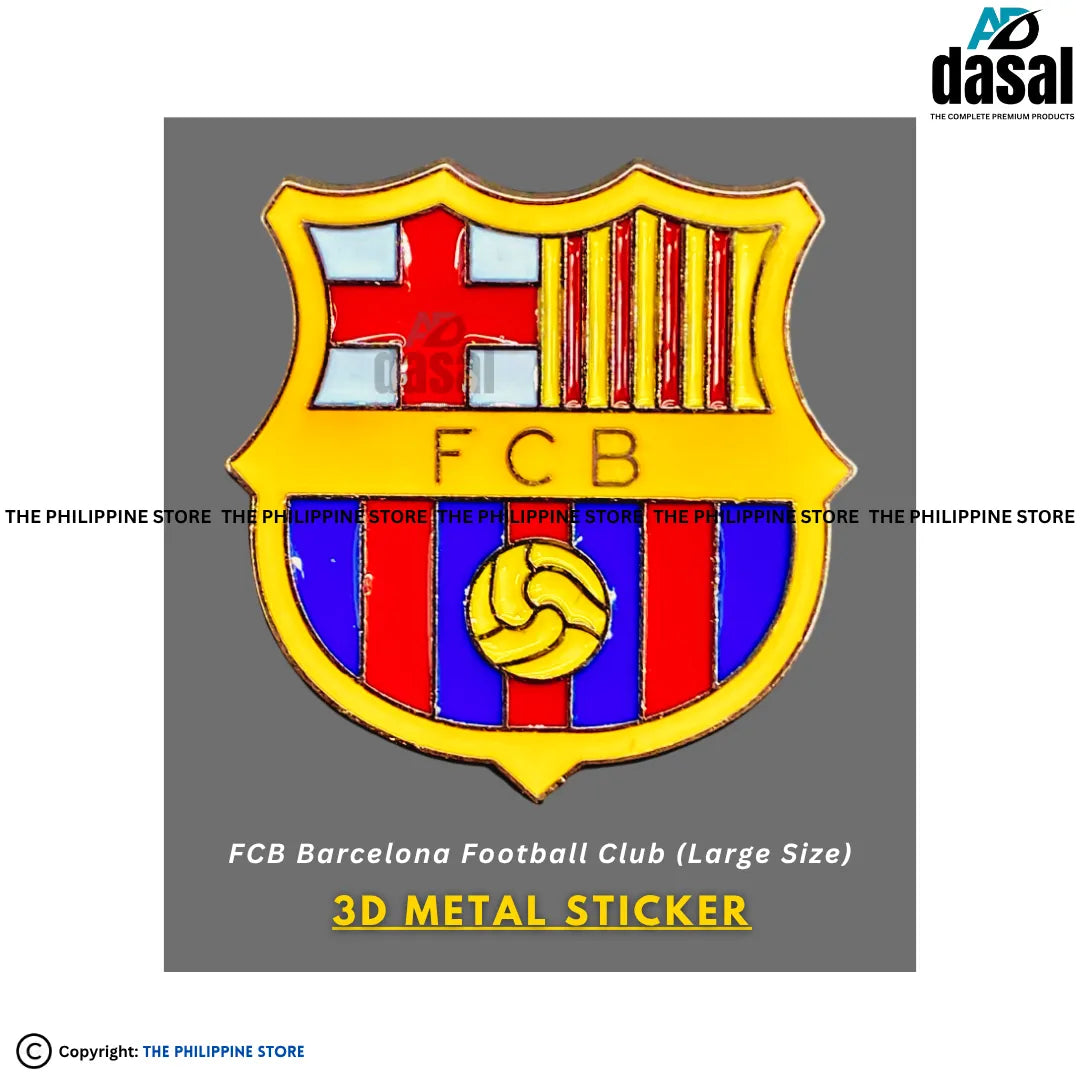 3D Metal Sticker- Fcb Barcelona Football Club (Large Size)