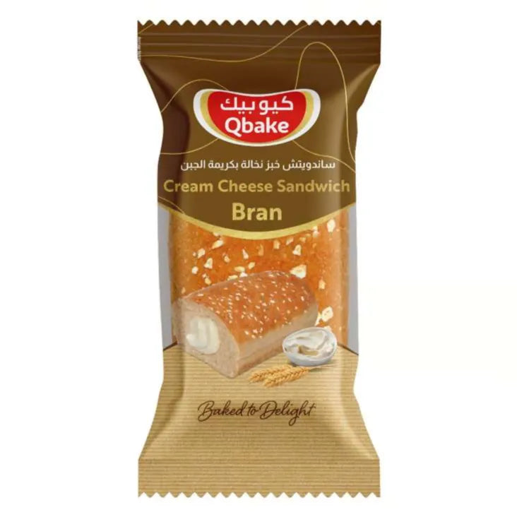 Qbake Bran Cream Cheese Sandwich Roll 115g