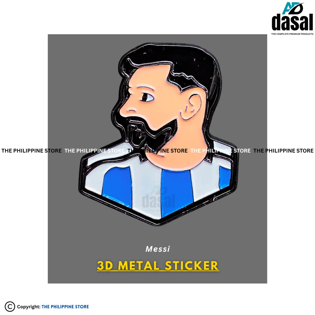 3D Metal Sticker- Messi