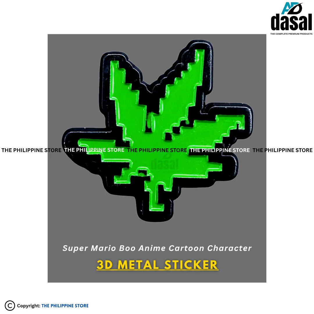 3D Metal Sticker- Super Mario Boo Anime Cartoon Character