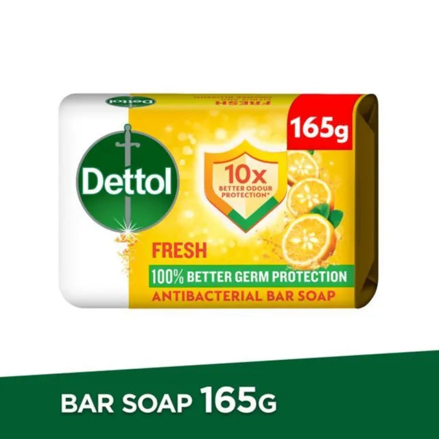 Dettol Fresh Citrus & Orange Blossom Antibacterial Soap Bar, 165g