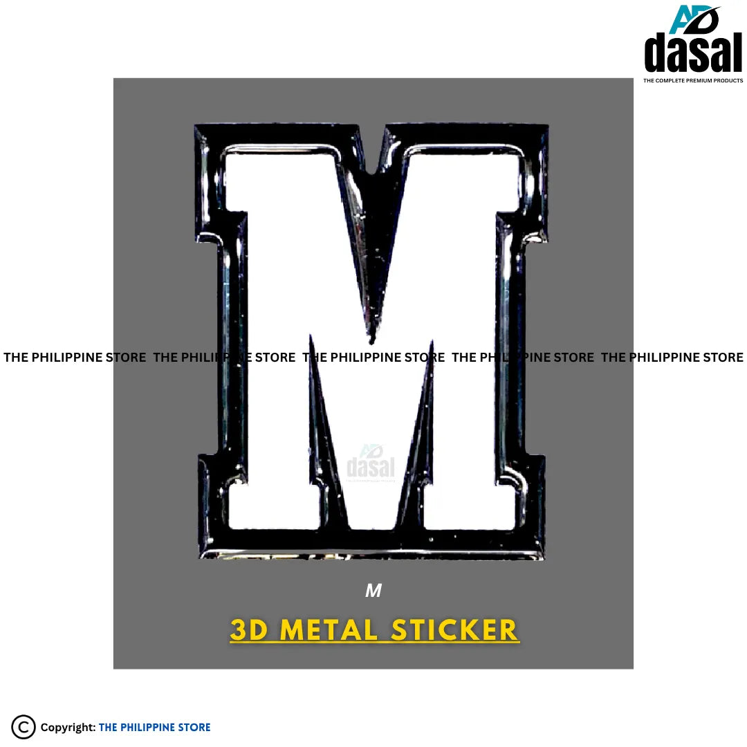 3D Metal Sticker- M