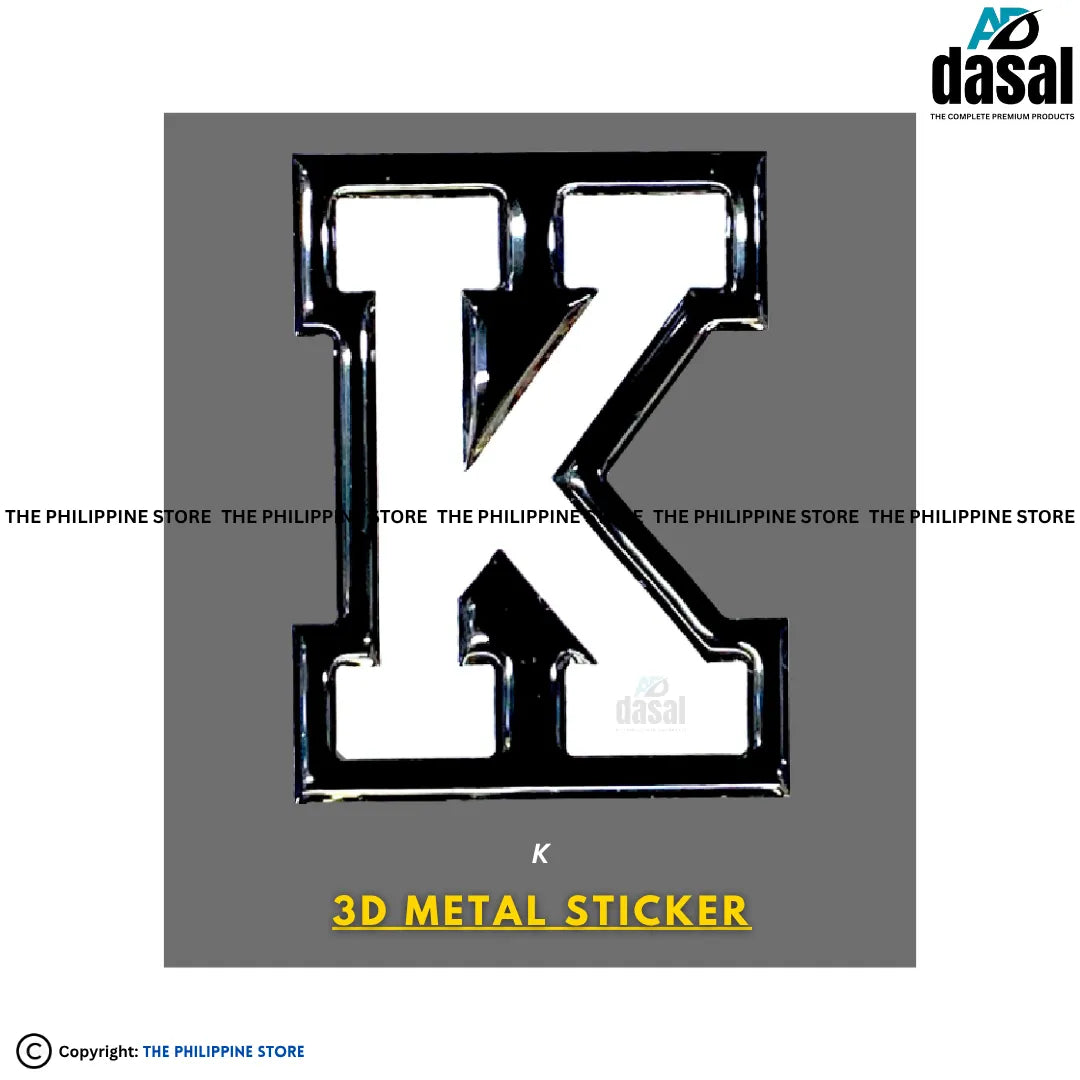 3D Metal Sticker- K