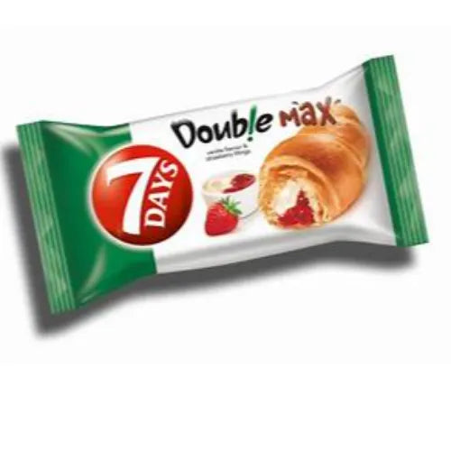 7Days Double Mini Croissant With Strawberry & Vanilla Filling, 90G