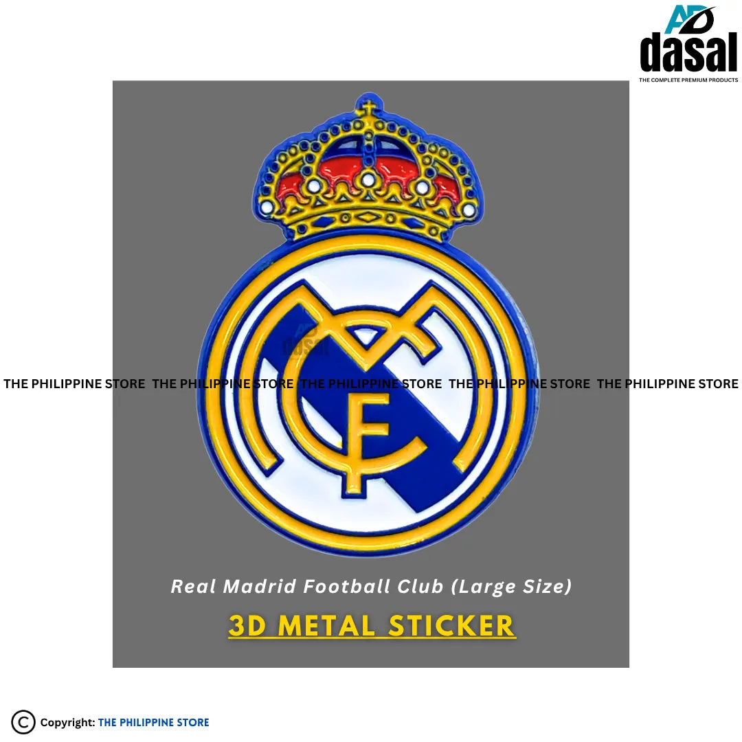 3D Metal Sticker- Real Madrid Football Club (Large Size)