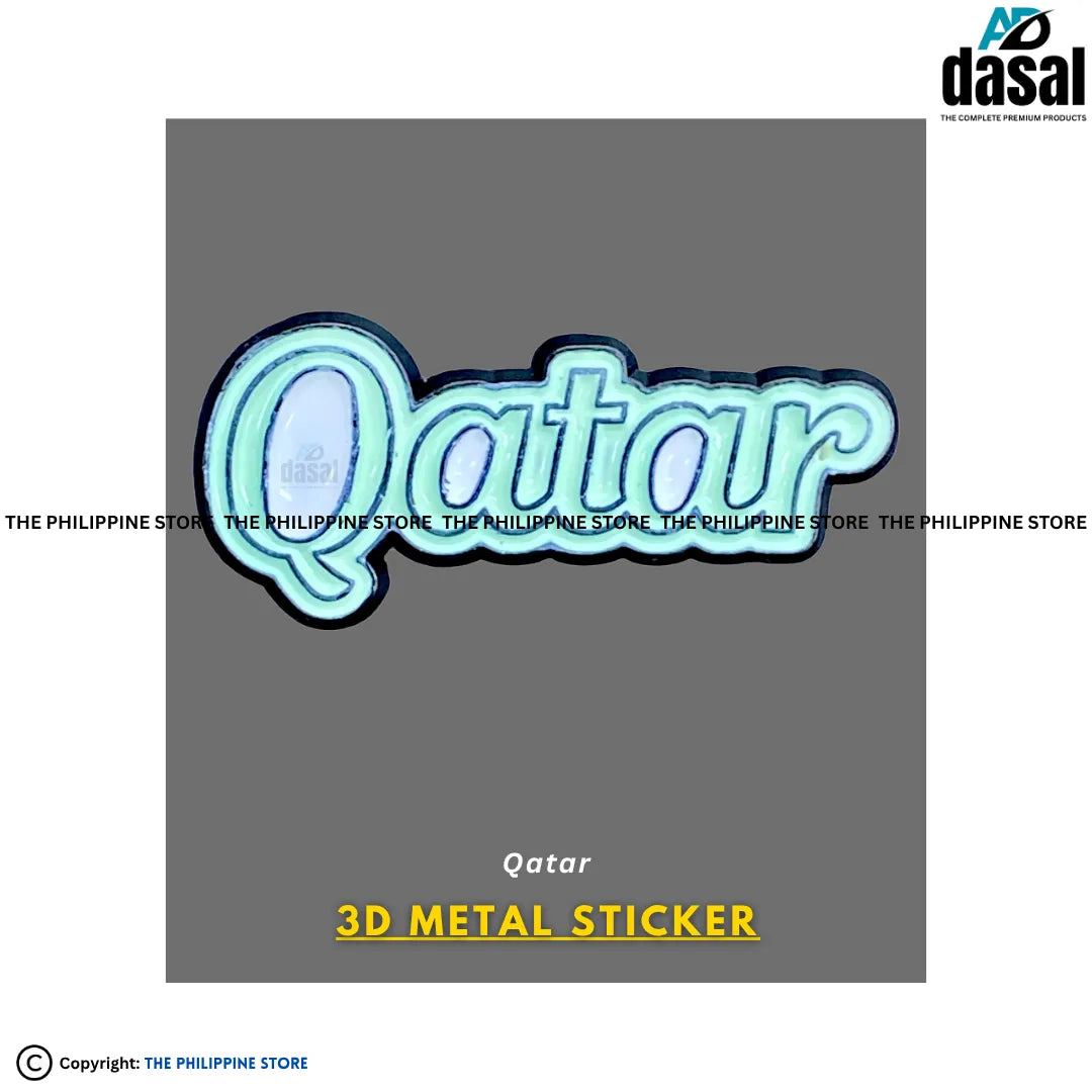 3D Metal Sticker- Qatar