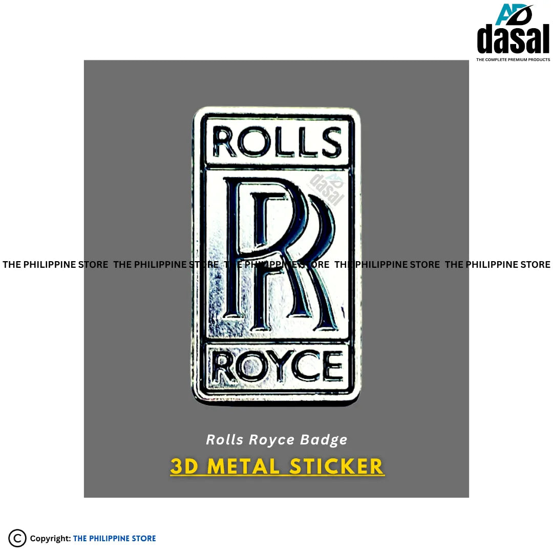 3D Metal Sticker- Rolls Royce Badge