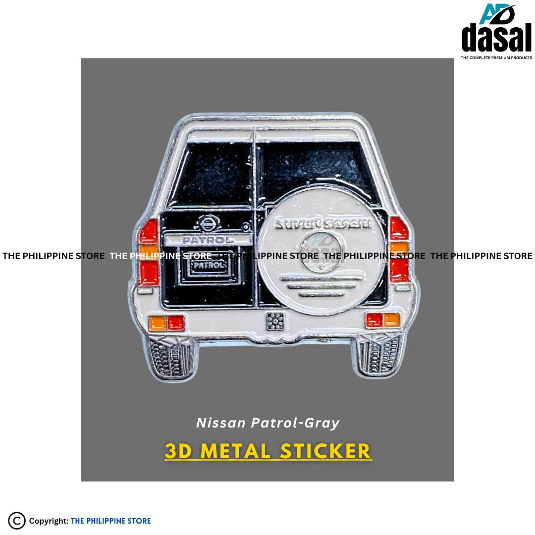3D Metal Sticker- Nissan Patrol-Gray