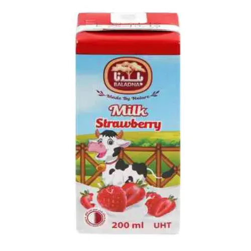 Baladna Long Life Strawberry Flavored Milk, 200ml