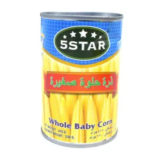 5Star Whole Baby Corn 425Gm