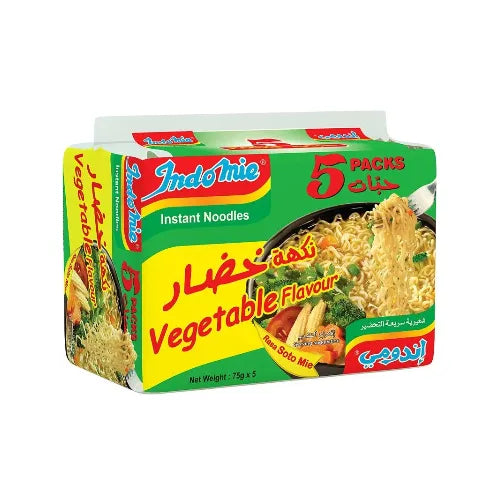 Indomie Instant Noodles Vegetable Flavour 5X75G