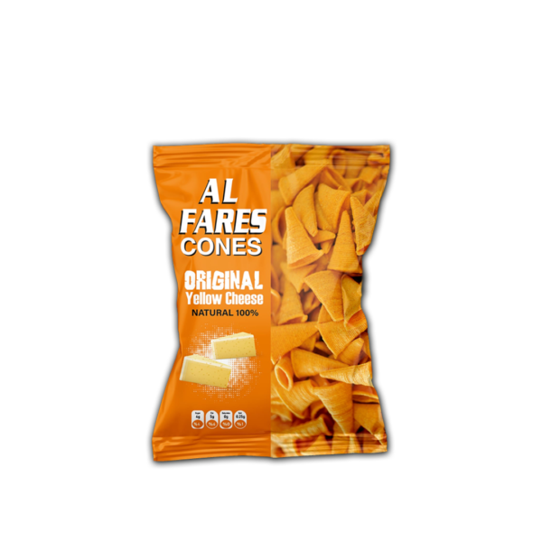 AL FARES CONES ORG YELLOW CHEESE 100GM