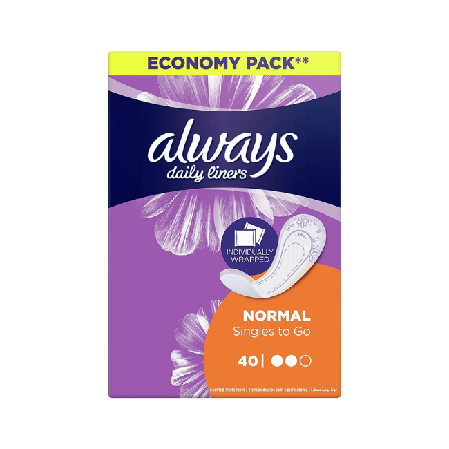 ALWAYS DAILY LINERS NORMAL 40