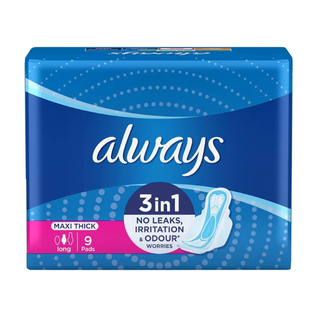 ALWAYS LARGE WINGS 9 PADS