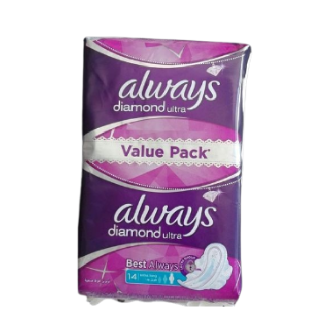 ALWAYS ULTRA DIAMOND ALL IN ONE 14 PADS