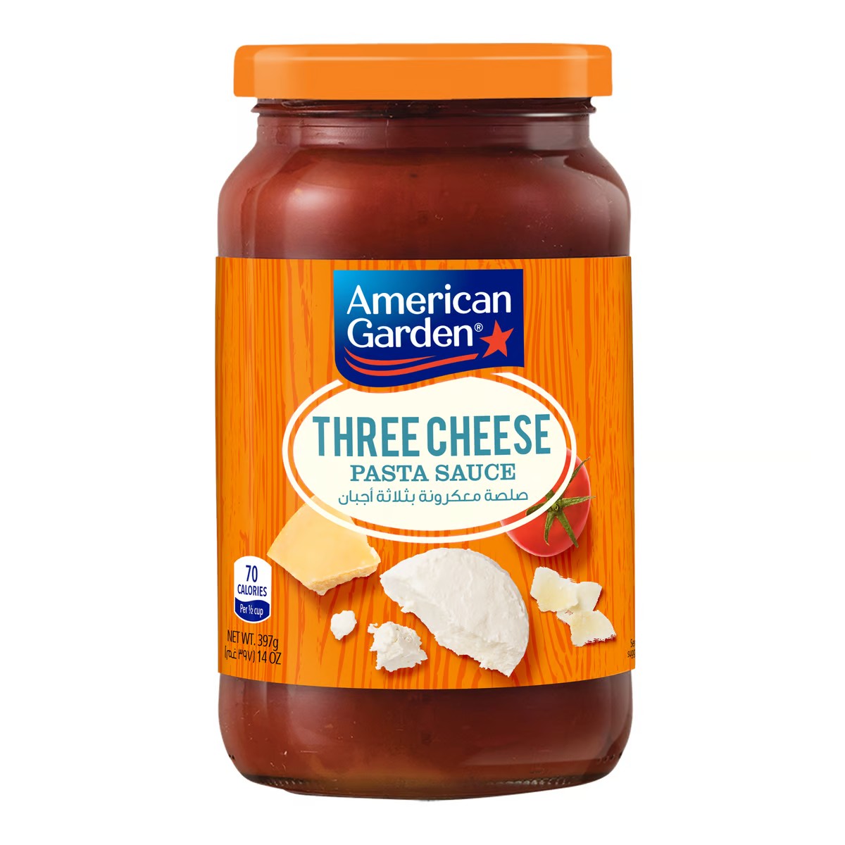 AMERICAN GARDEN THREE CHEESE PASTA SAUCE 397G