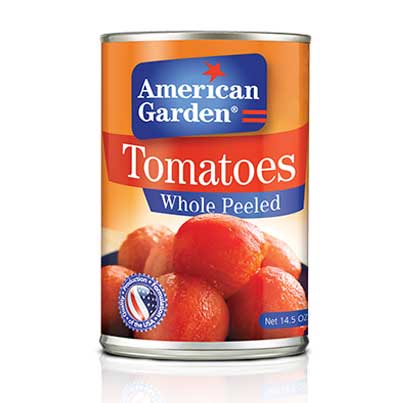 AMERICAN GARDEN TOMATOES WHOLE PEELED 411G