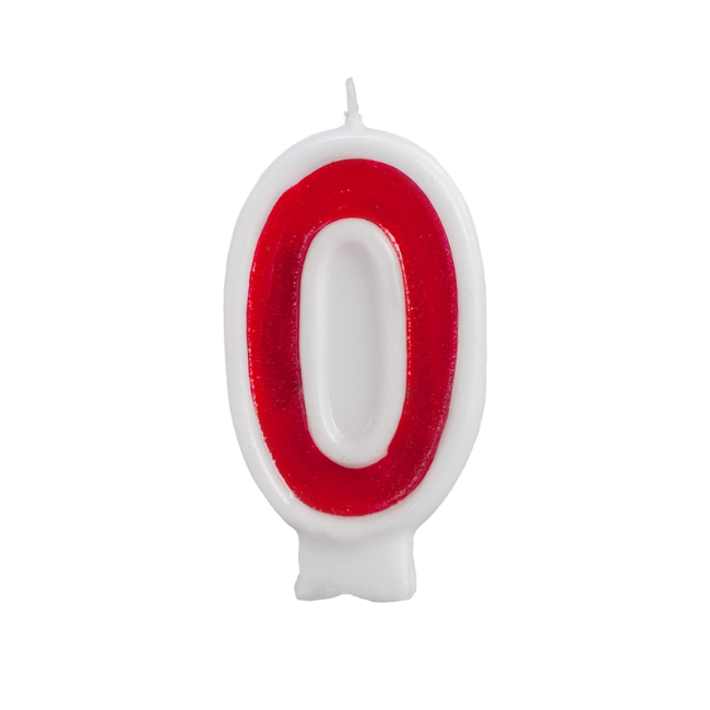 BIRTHDAY NUMBER CANDLE 0