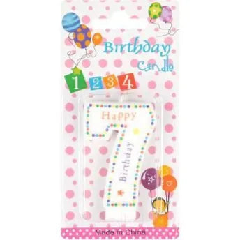BIRTHDAY NUMBER CANDLE 7