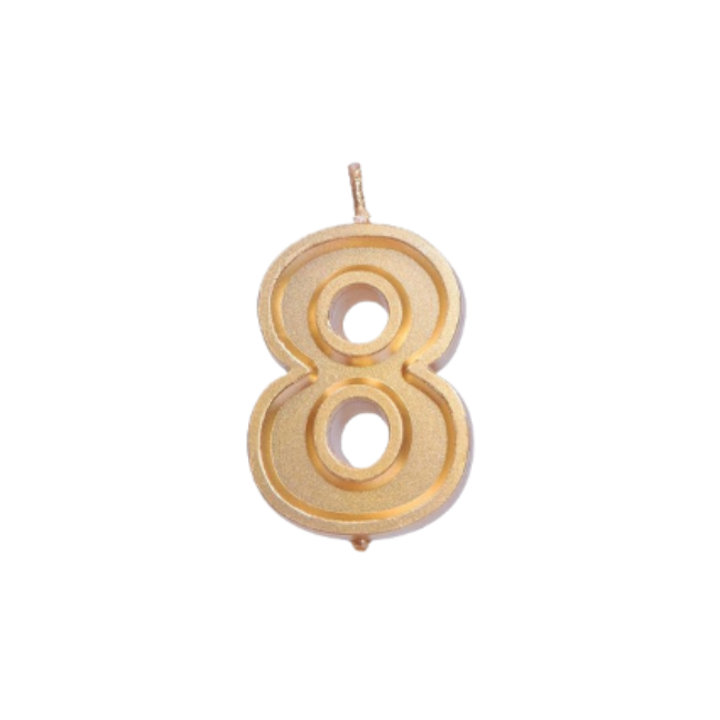 BIRTHDAY NUMBER CANDLE 8
