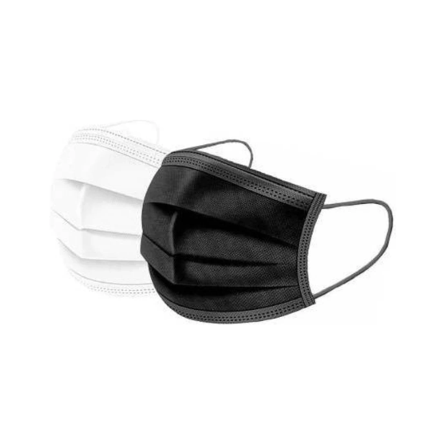 DISPOSABLE FACE MASK BLACK & WHITE