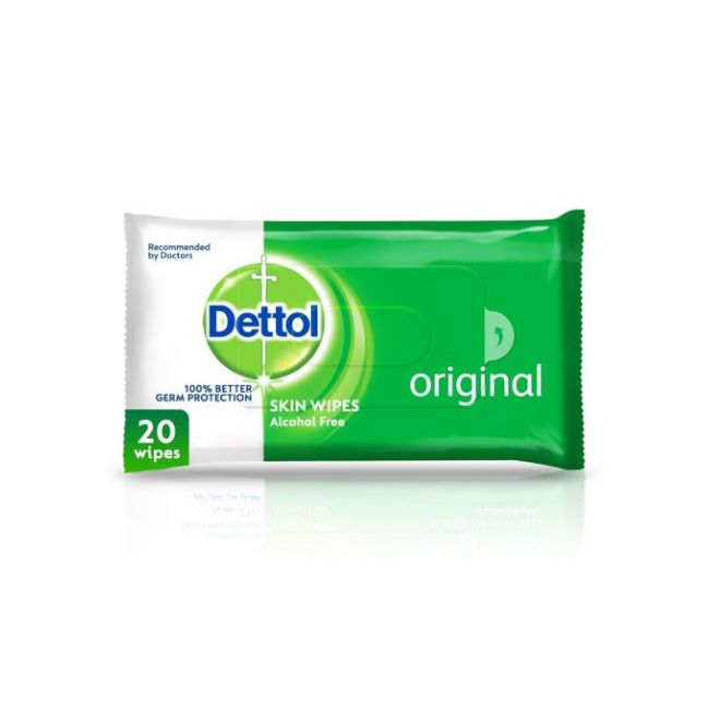 Dettol Skin Wipes Orignal 20'S