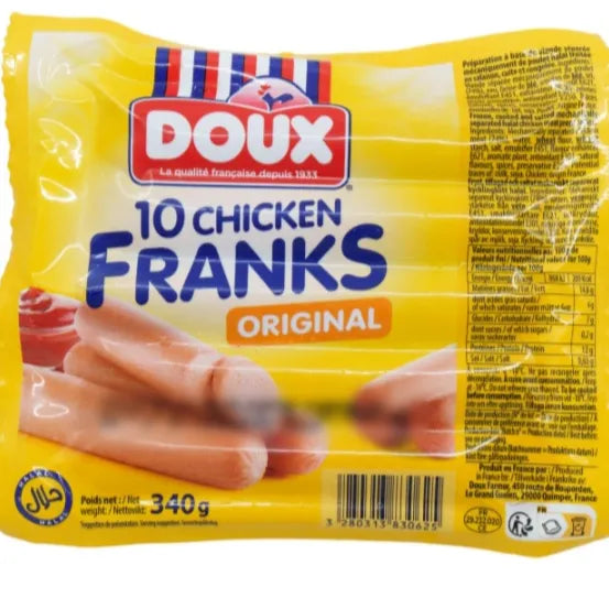Doux 10 Chicken Franks Original 340g