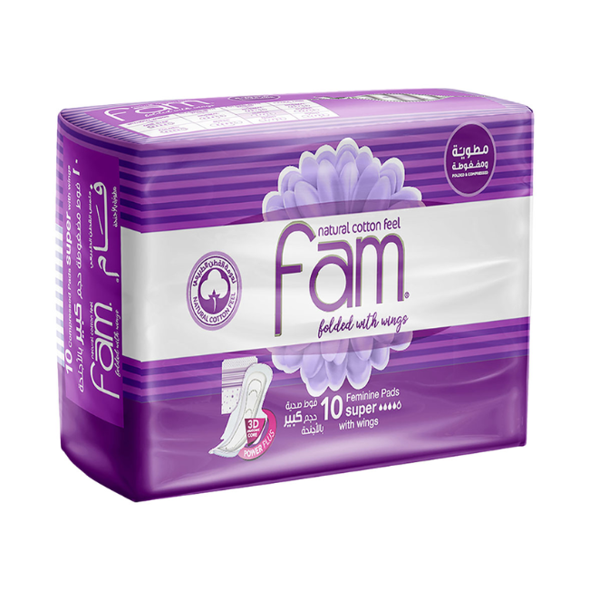 FAM NAPKIN FEMIN PADS WINGS 10 PADS