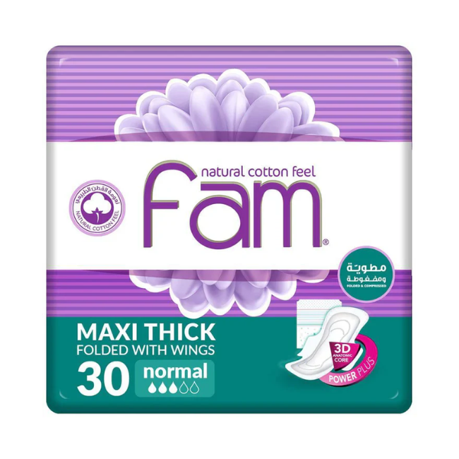 FAM NAPKINS MAXI FOLD NORMAL 30