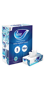 FINE CLASSIC 200X2 PLY FACIAL WHITE STERILIZED TISSUES