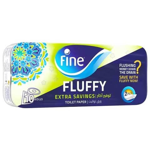 FINE TOILET ROLL 2 PLY 10 ROLLS REGULAR
