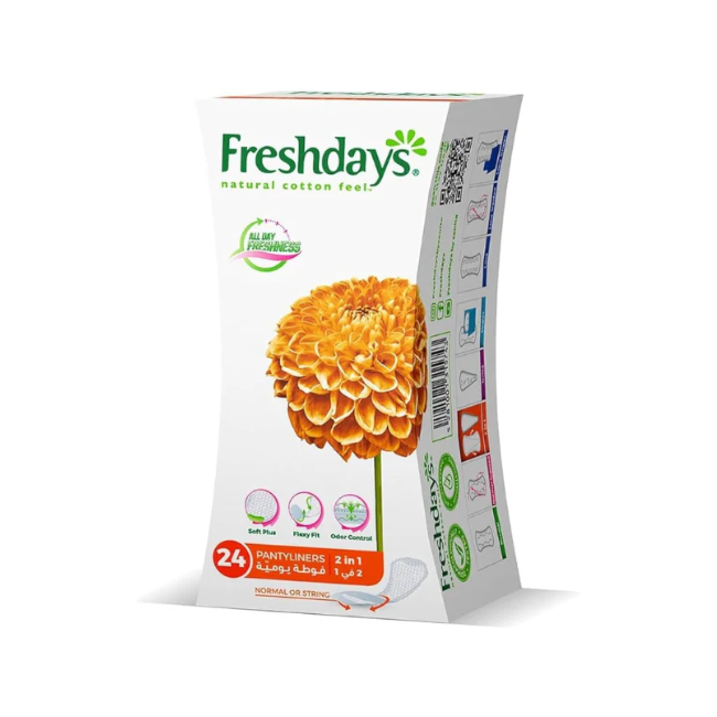 Freshdays Normal Panty Liners, 24 Pieces