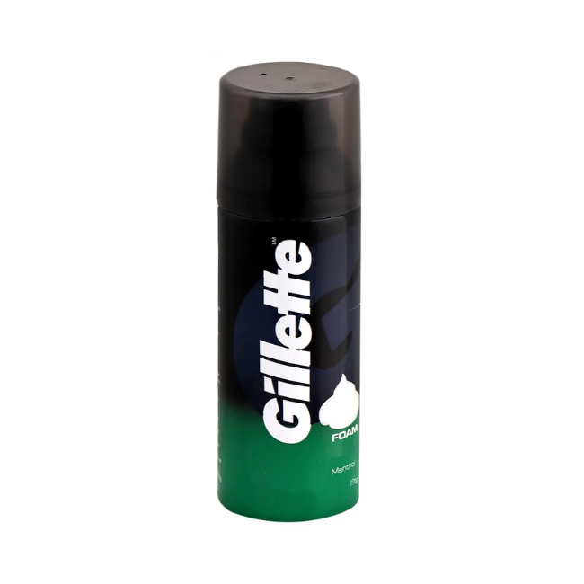 GILLETTE SHAVING FOAM 200ML MENTHOL