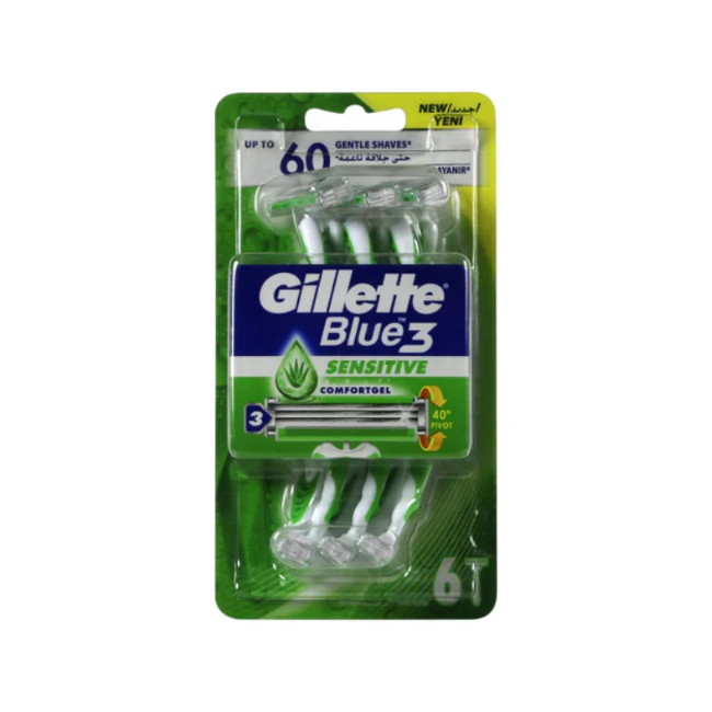 Gillette Blue3 Sensitive Disposable 6 pcs