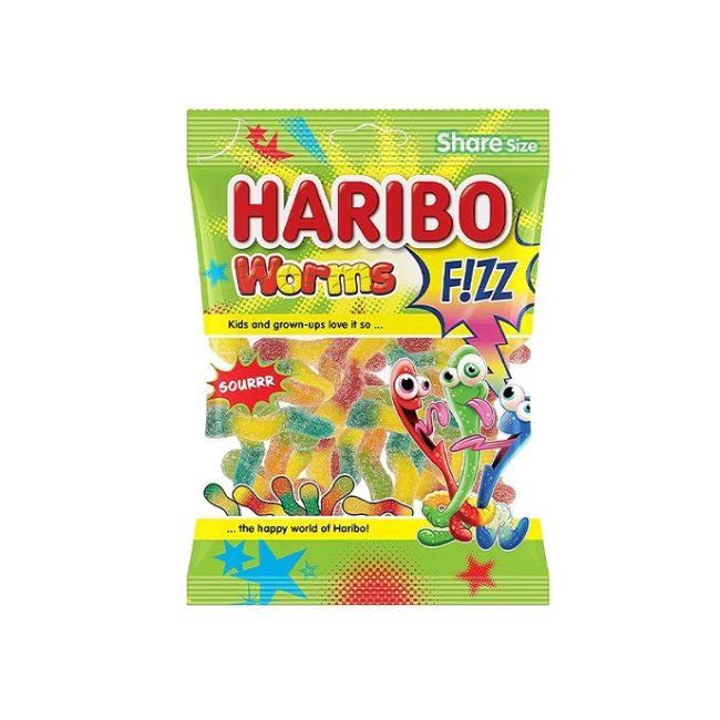 HARIBO FIZZ WORMS 70G