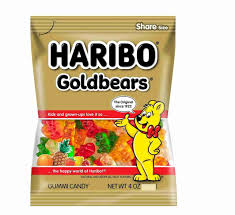HARIBO STRIPE MIX GOLD BEAR 30G