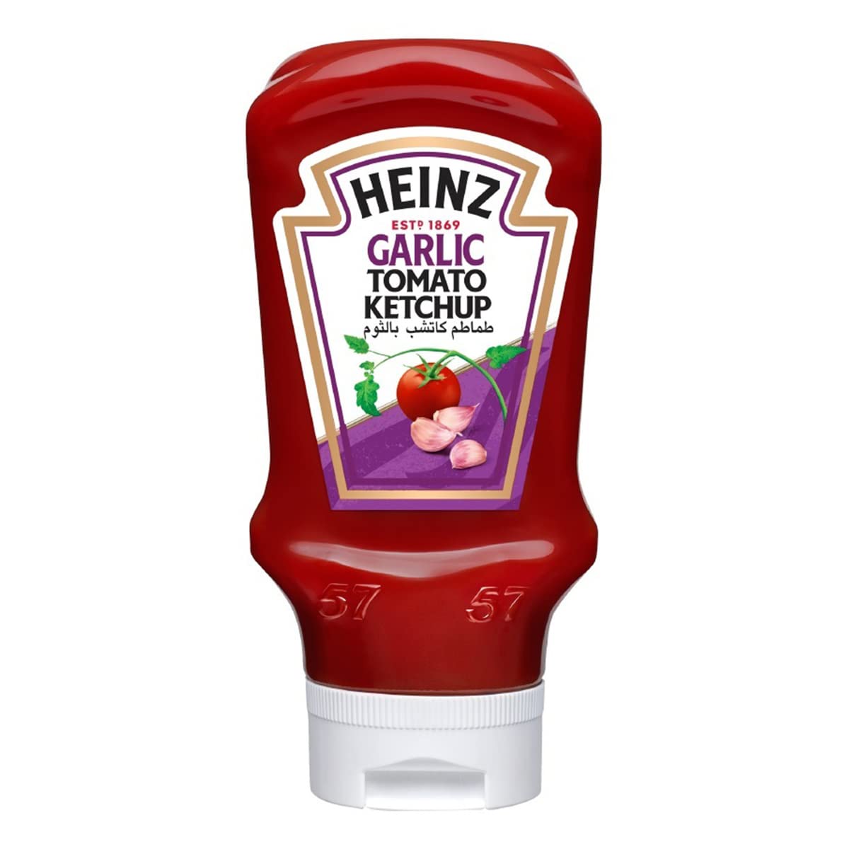 HEINZ GARLIC TOMATO KETCHUP 460GM