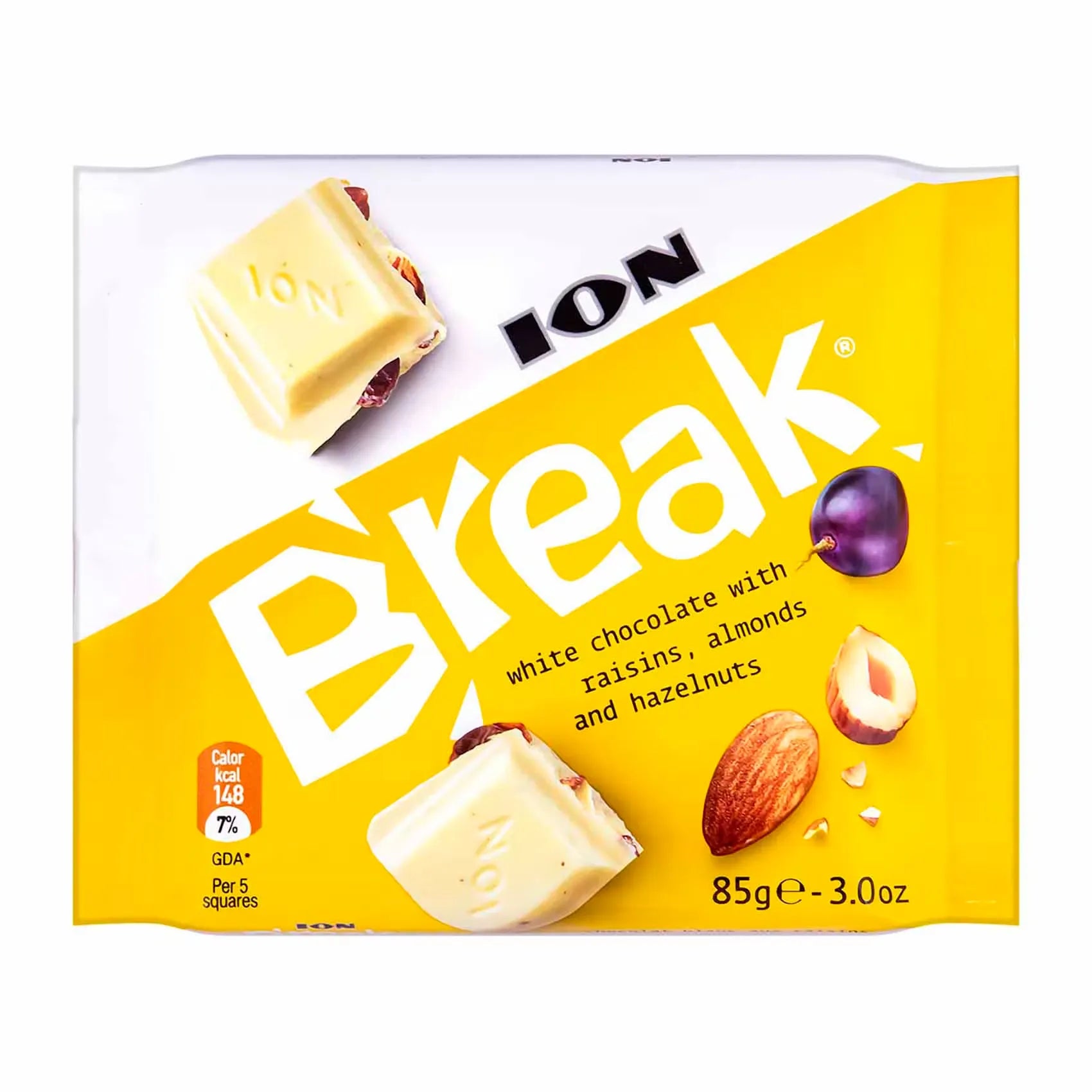 ION BREAK WHITE CHOCOLATE WITH ALMOND RAISINS