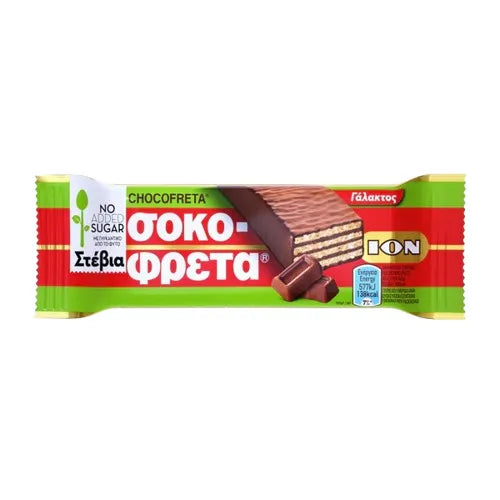 ION CHOCOFRETA STEVIA MILK CHOCOLATE 30GM
